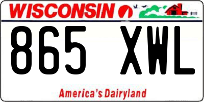 WI license plate 865XWL