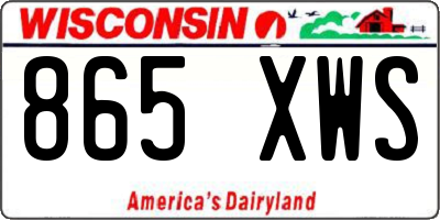 WI license plate 865XWS