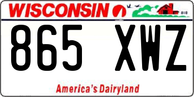 WI license plate 865XWZ