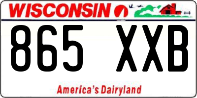 WI license plate 865XXB