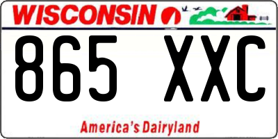 WI license plate 865XXC