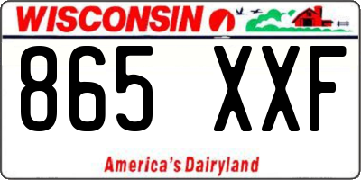 WI license plate 865XXF