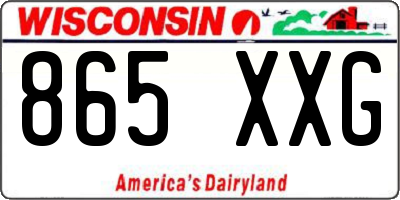 WI license plate 865XXG