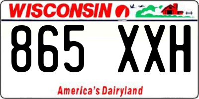 WI license plate 865XXH