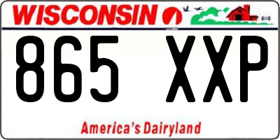 WI license plate 865XXP