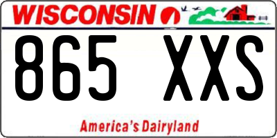 WI license plate 865XXS