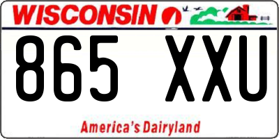 WI license plate 865XXU