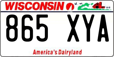 WI license plate 865XYA