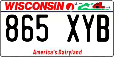 WI license plate 865XYB