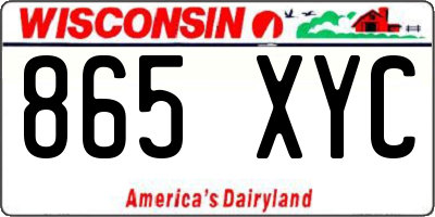 WI license plate 865XYC