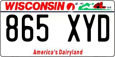 WI license plate 865XYD