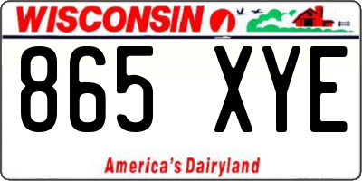 WI license plate 865XYE