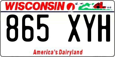 WI license plate 865XYH