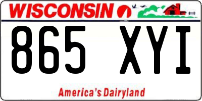 WI license plate 865XYI