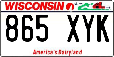WI license plate 865XYK