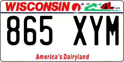 WI license plate 865XYM