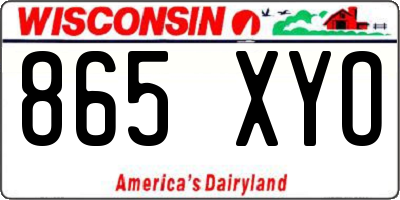 WI license plate 865XYO