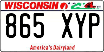 WI license plate 865XYP