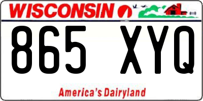 WI license plate 865XYQ