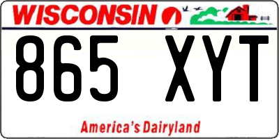 WI license plate 865XYT