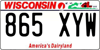 WI license plate 865XYW