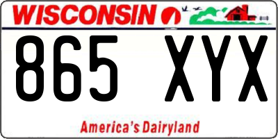 WI license plate 865XYX