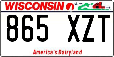 WI license plate 865XZT