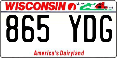 WI license plate 865YDG