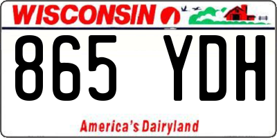 WI license plate 865YDH