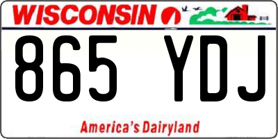 WI license plate 865YDJ