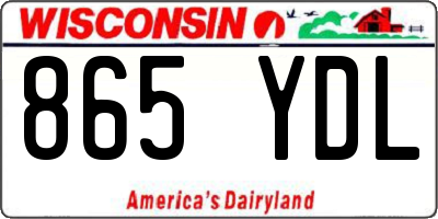 WI license plate 865YDL