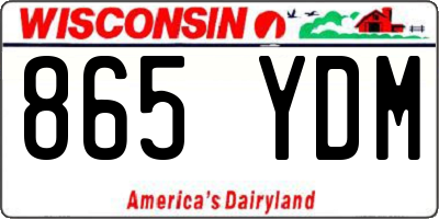 WI license plate 865YDM