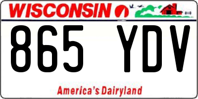 WI license plate 865YDV