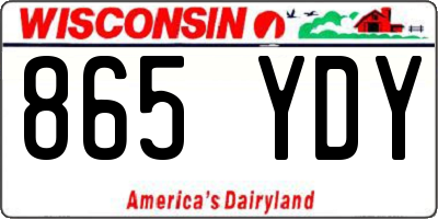 WI license plate 865YDY