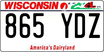 WI license plate 865YDZ