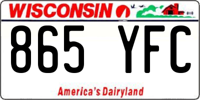 WI license plate 865YFC