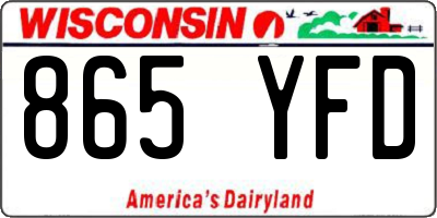 WI license plate 865YFD