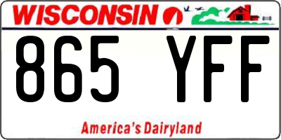 WI license plate 865YFF