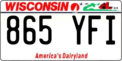 WI license plate 865YFI
