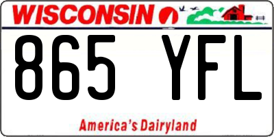 WI license plate 865YFL