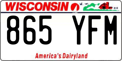 WI license plate 865YFM