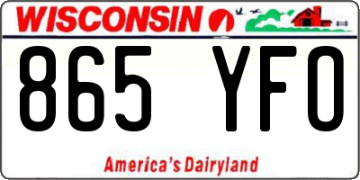 WI license plate 865YFO
