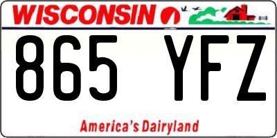 WI license plate 865YFZ