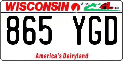 WI license plate 865YGD