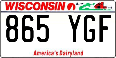 WI license plate 865YGF