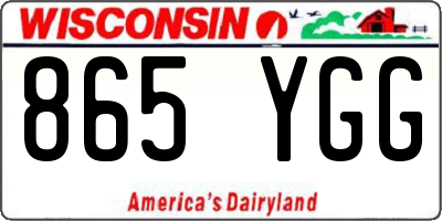 WI license plate 865YGG