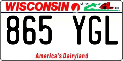 WI license plate 865YGL