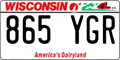 WI license plate 865YGR