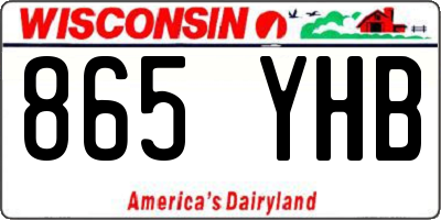 WI license plate 865YHB
