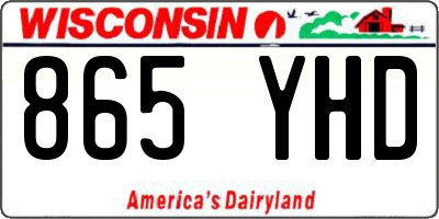 WI license plate 865YHD